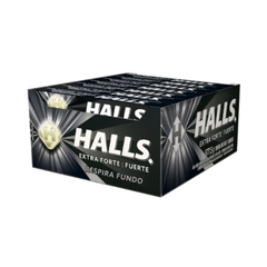 Display Bala Halls Preto Extra Forte 27g - Caixa Com 21 Unidades - comprar online