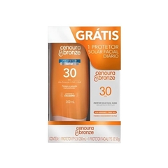 Kit Protetor Solar 200ml Fps30 + Facial 50g Cenoura&Bronze