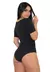 Body Manga Curta Preto Liso Feminino REF VRP406 - comprar online