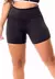 Short Fitness Academia Preto com Branco Cintura Alta REF SV32