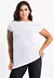 T-Shirt Fitness Branco Tela Manga Curta | REF: BLMC1