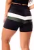 Short Fitness Academia Preto com Branco e Verde Militar Cintura Alta REF SV46 - comprar online