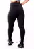 Calça Legging Fitness Academia Cintura Alta Preta com Detalhe Lateral em Vivo Branco | REF: SV33 - comprar online