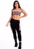 Conjunto Calça Legging Preta com Violeta e Bolso Conjunto Cropped | REF: LX267