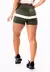 Short Fitness Academia Verde Militar com Branco Cintura Alta REF SV16 - comprar online