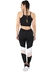 Academia Cropped Preto + Calça Fitness Preto Com Faixas Rosê e Branco Conjunto Fitness | REF: LX061 - comprar online