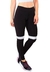 Calça com Detalhe Branco Legging Fitness Preto | REF: LC42 - Saphyra Jack