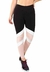 Calça Branco e Chocolate Legging Fitness Preto Com Faixas | REF: LC52 - comprar online