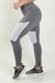 Calça Legging Cintura Alta Assimétrica com com Branco Detalhe em Tulê Cinza | REF: FDR10 - Saphyra Jack