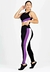 Cropped + Calça Legging Preto com Roxo e Branco Conjunto Metamorfose | REF: MTF6 na internet