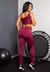 Calça Legging com Bolso de Tela + Cropped Marsala com Elásticos Conjunto Fitness | REF: CCA8 - comprar online