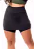 Short Saia Fitness Academia Preto Cintura Alta REF SV27