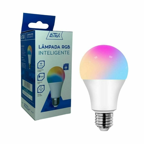 Lâmpada Inteligente RGB Wi-Fi Bivolt 10W Soquete E27 Compativel com Alexa e  Google Assistente Elgin 48BLEDWIFI00