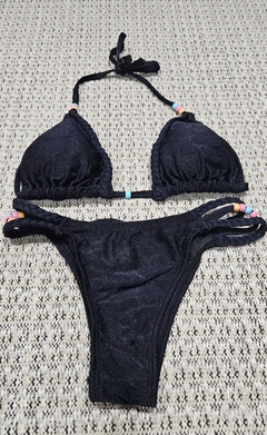 BIKINI CORTININHA PRETO COM DETALHES