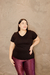 Baby Look Plus Size - Preto