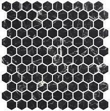 VENECITA HEXAGONAL NERO MATE 3257 - comprar online