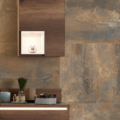 PORCELANATO RECTIFICADO OXIDO MARRON 60×120 1RA ALBERDI - comprar online