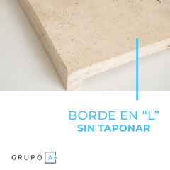 BORDE "L" TRAVERTINO TURCO ENVEJECIDO - comprar online