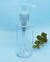 Frasco Pet Oval 120 ml com pump plástico transparente