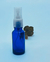Vidro Azul 20 ml com válvula spray plástico