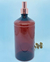 Frasco pet Cilindrico âmbar 1 litro com válvula spray metálico luxo rosé