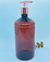 Frasco pet Cilindrico âmbar 1 litro com válvula pump metalizada luxo rosé