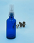 Vidro Azul 50 ml com válvula spray plástico