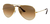 Anteojos De Sol Ray-ban Aviator Gradient Con Marco De Metal Color Polished Gold, Lente Light Brown De Cristal Degradada, Varilla Polished Gold De Metal - Rb3025