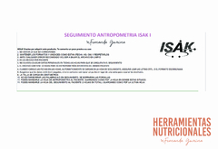 EXCEL SEGUIMIENTO ANTROPOMETRIA ISAK 1 - comprar online