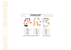 INFOGRAFÍA IMPRESA - DESAYUNOS Y MERIENDAS