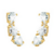 Brinco Earcuff Gota Cristal Triplo 4719