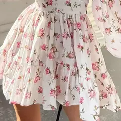 Imagem do Vestido Mini Floral PAVEHAWK - Manga Comprida e Decote V