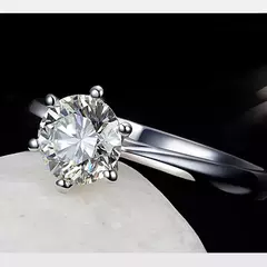 Anel de Casamento - Prata Esterlina com Cristal Austríaco - online store