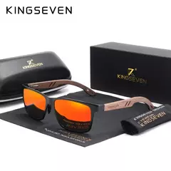 Óculos de Sol Polarizado com Armação de Nogueira KINGSEVEN - comprar online