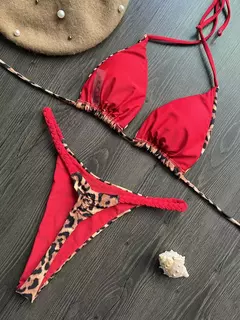 Biquíni Sexy Tanga com Estampa de Leopardo - RUO Style - loja online