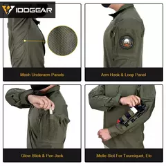 Roupas de Combate com Proteção de Cotovelos [ IDOGEAR ] - comprar online