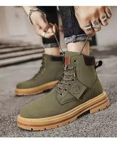 Bota de Couro UrbanVenture da YBQJOO - LOJA RR MODAS