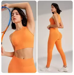 Conjunto Fitness Feminino: Cintura Alta e Duas Peças