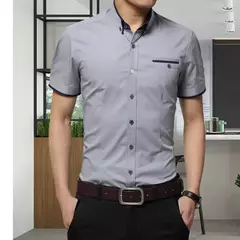 Camisa Masculina de Manga Curta BROWON - Estilo Casual e Elegante