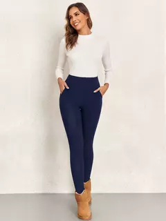 Leggings de Veludo Cintura Alta - Casual e Aconchegante