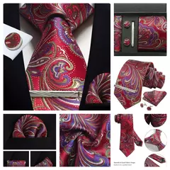 Gravata de Seda Paisley Floral: Elegância Masculina - LOJA RR MODAS