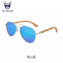 Óculos de Sol Estilo Aviador da Oi Wood