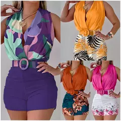 Conjunto Elegante Casual ( Top + Short ) - LOJA RR MODAS