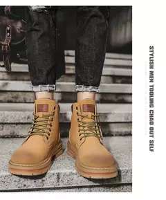 Bota de Couro UrbanVenture da YBQJOO