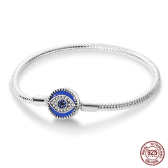 Pulseira de Prata Esterlina 925 com Zircão [ Qikaola ]