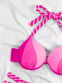 Imagem do Biquíni Halter Push Up DSS: Sexy Swimwear Colorblock