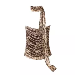 Saia Midi de Tule Feminina TRAF - Estampa Leopardo - LOJA RR MODAS