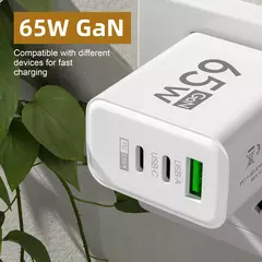 Carregador USB 65W com 3 Portas [ Maerknon ]