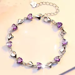 Image of Pulseira Amor Brilhante - Prata Esterlina com Zircão Colorido