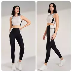 Imagem do Conjunto Fitness NQAY: Camiseta e Calça Levanta Quadril